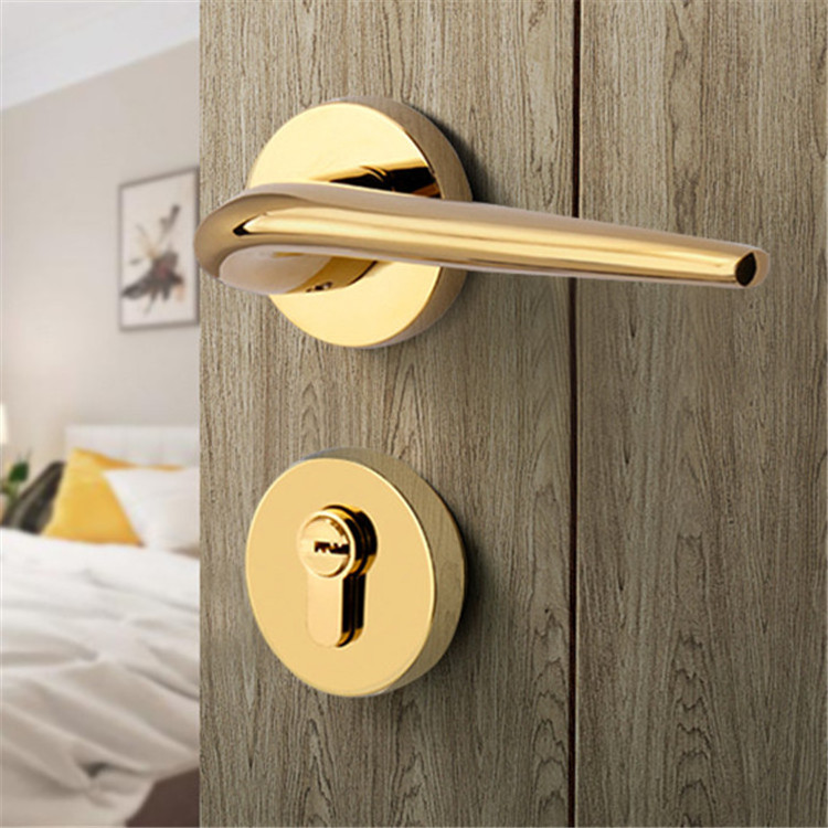 High Quality Bronze Door Handle Modern Safety Wooden Door Lever Handles Interior Lock Interior Door Handle