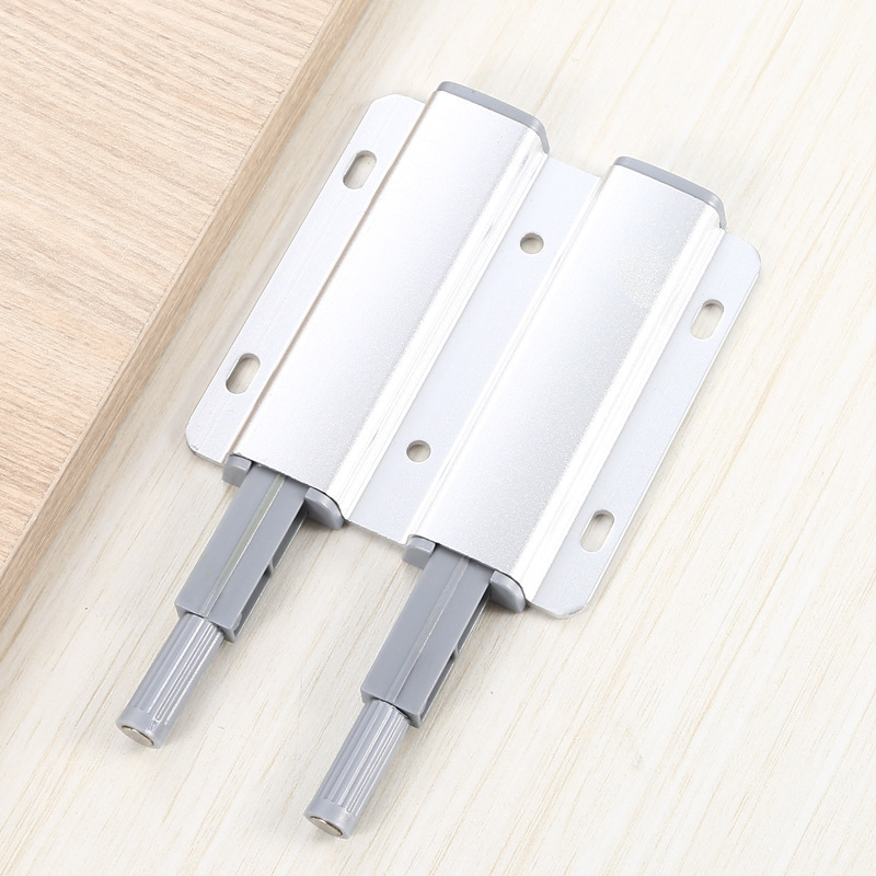 Double-head Magnetic Push Open Cabinet Latches Door Damper Buffer with Mounting Screws for Drawer