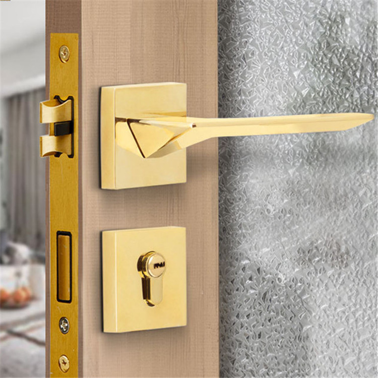 High Quality Bronze Door Handle Modern Safety Wooden Door Lever Handles Interior Lock Interior Door Handle