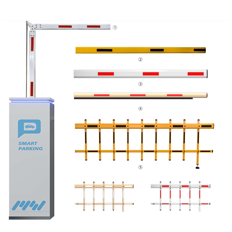 Safety Dc Motor 24V Road Car Parking   Electronic Automatic Boom Barrier Gate 1-6 meter with access control System