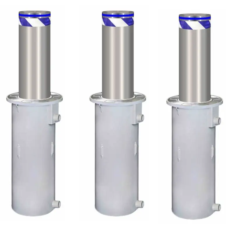 304 316 stainless steel driveway semi automatic parking security road rising manual bollards