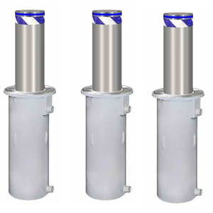 304 316 stainless steel driveway semi automatic parking security road rising manual bollards