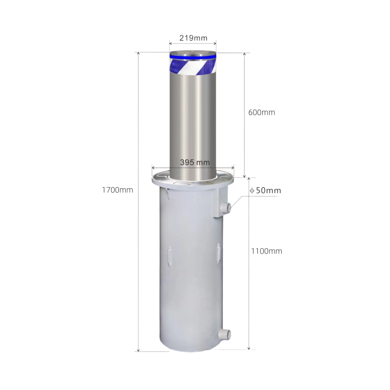 Stainless steel automatic electric hydraulic retractable rising road bollards