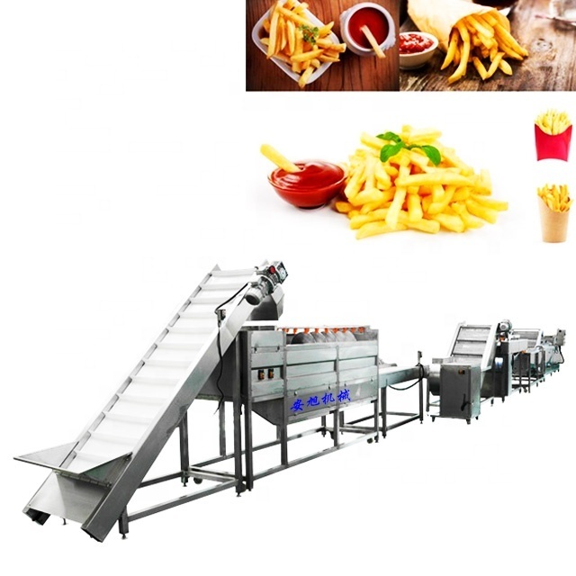 Full Automatic Frozen French Fries Fry Potato Cutter Maker Machine  Production Line Semi-automatic potato chip production line