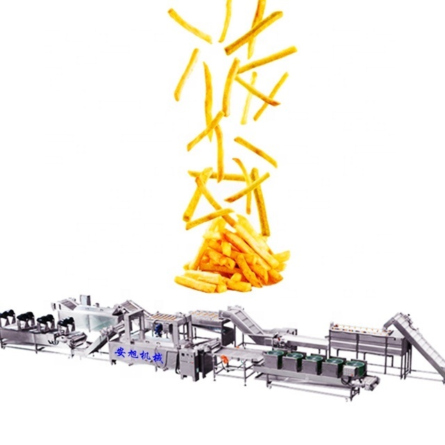 Full Automatic Frozen French Fries Fry Potato Cutter Maker Machine  Production Line Semi-automatic potato chip production line