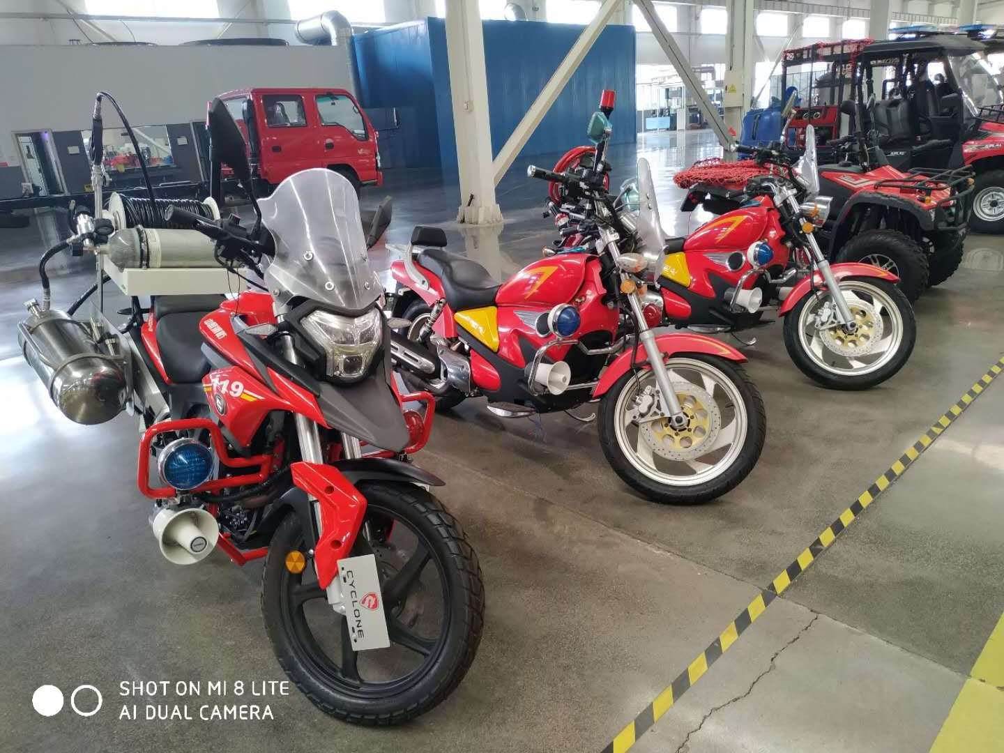 Chinese firefighting motorcycle for fire brigade