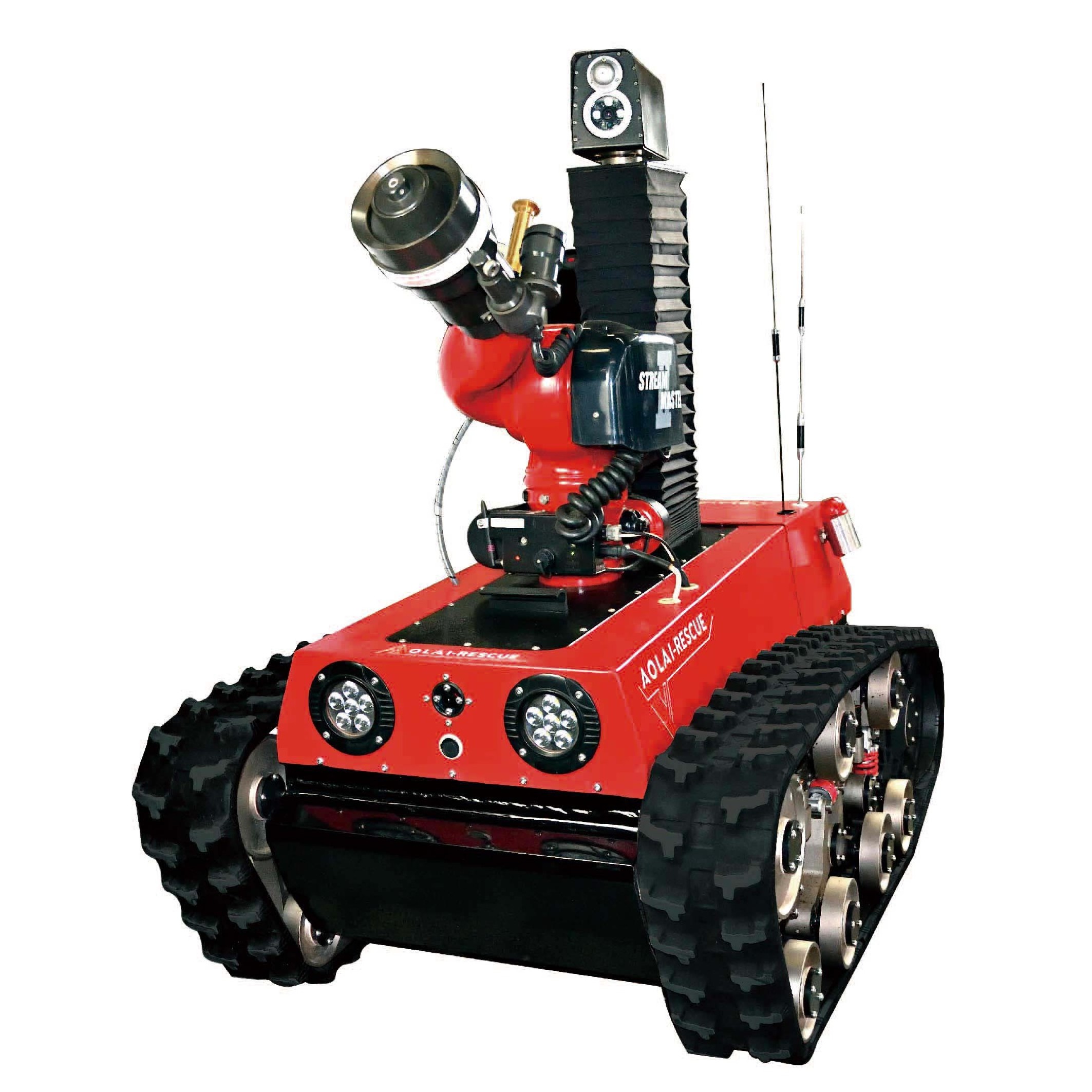 Remote control robot Explosion-Proof Firefighting Robot With Water Cannon, Camera, Gas Detector