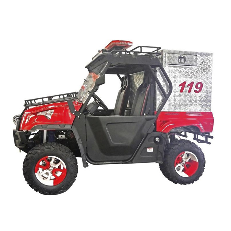 Beach and jungle Four wheeled fire rescue motorcycle with lightweight hydraulic rescue equipment