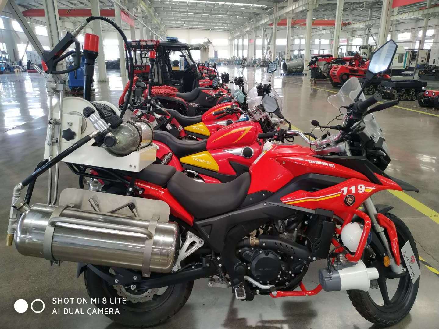 Chinese firefighting motorcycle for fire brigade