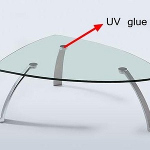 uv bonding glass to metal/glass table uv glue adhesive