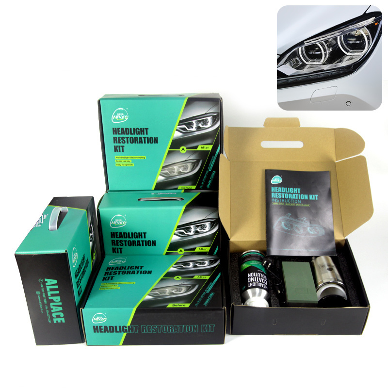 Super Clear Headlight Cleaning Set Excellent Gloss High Transparency Car Headlamp repair Kits Tools Anti-Yellowing