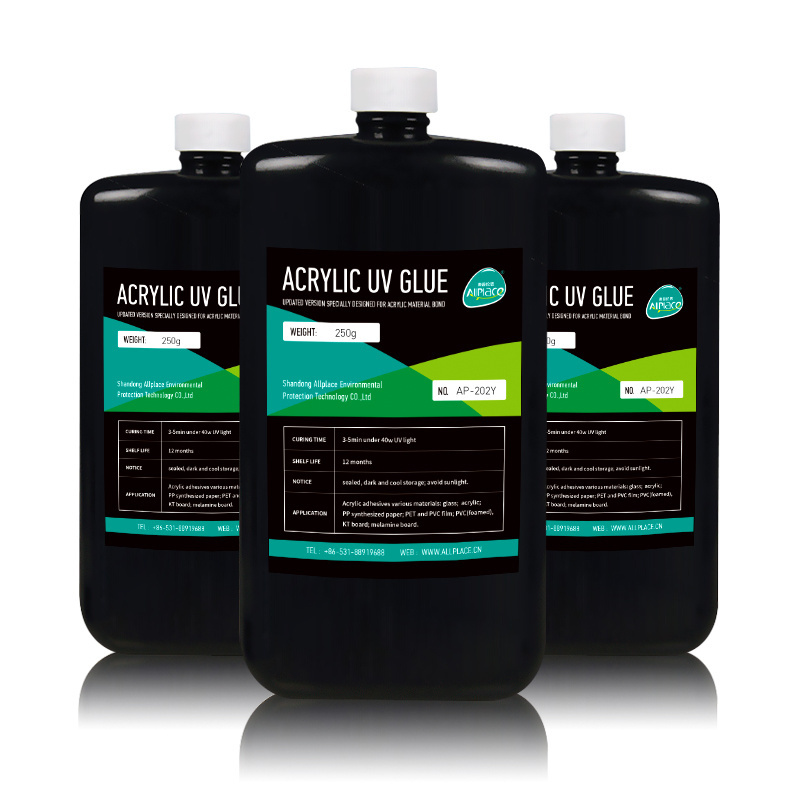 Allplace acrylic uv chemicals adhesive resin/glue PVC/PET film adhesive 202Y