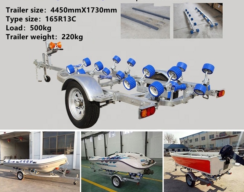 IB420 Powder Coated  Galvanized kayak cart trailer  jetski trailer inflatable Boat Trailer