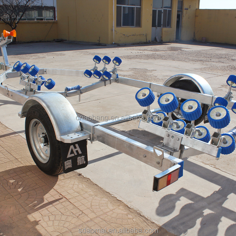 RB550 china galvanized aluminum heavy duty hot sale foldable axles boat trailer