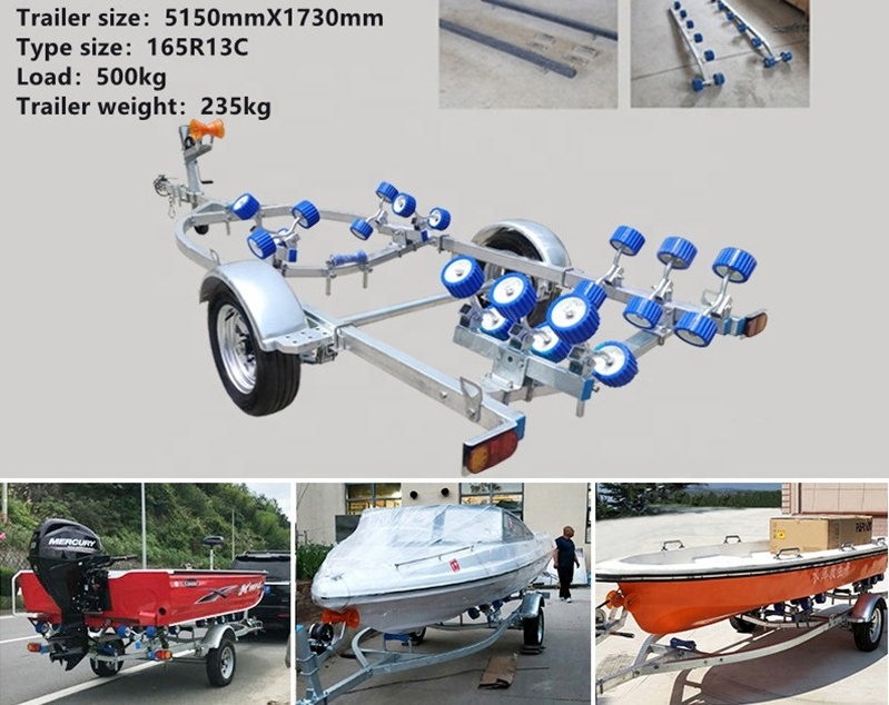 IB420 Powder Coated  Galvanized kayak cart trailer  jetski trailer inflatable Boat Trailer