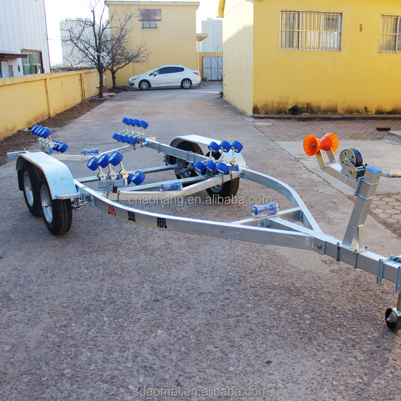 RB550 china galvanized aluminum heavy duty hot sale foldable axles boat trailer