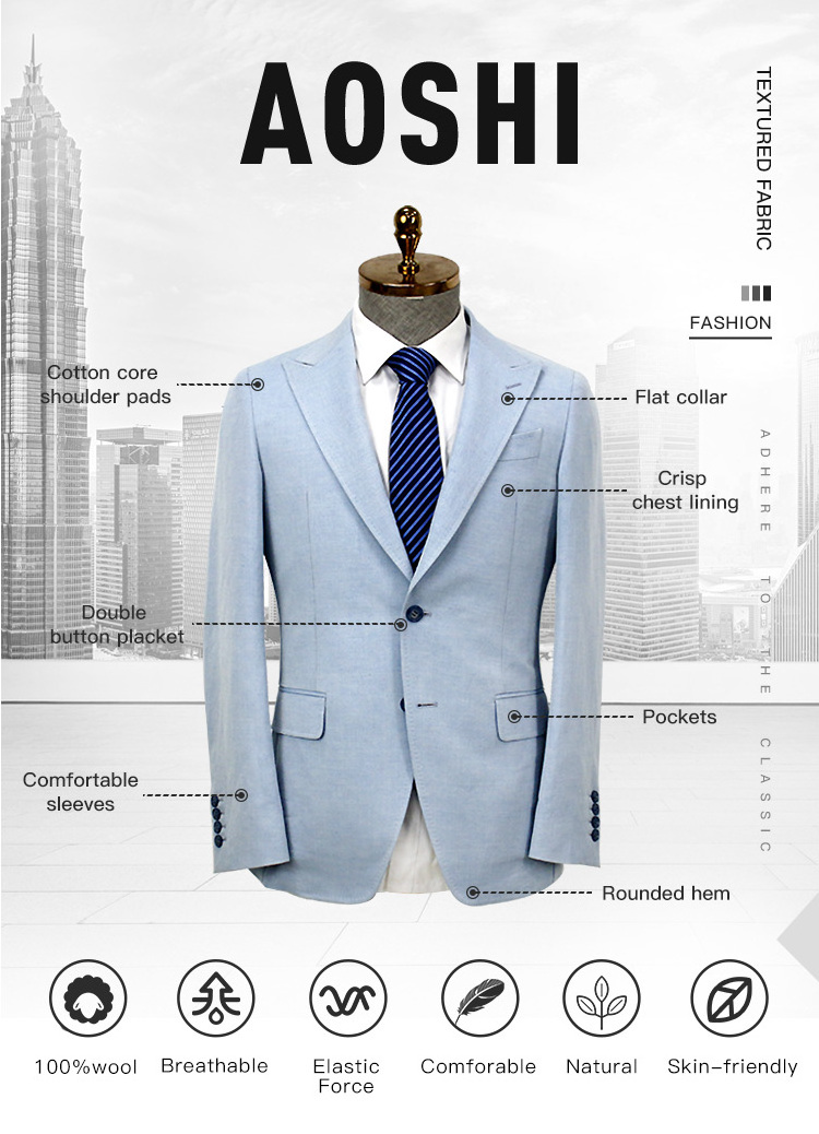 New custom suit high-end business suit fashion double-breasted suit