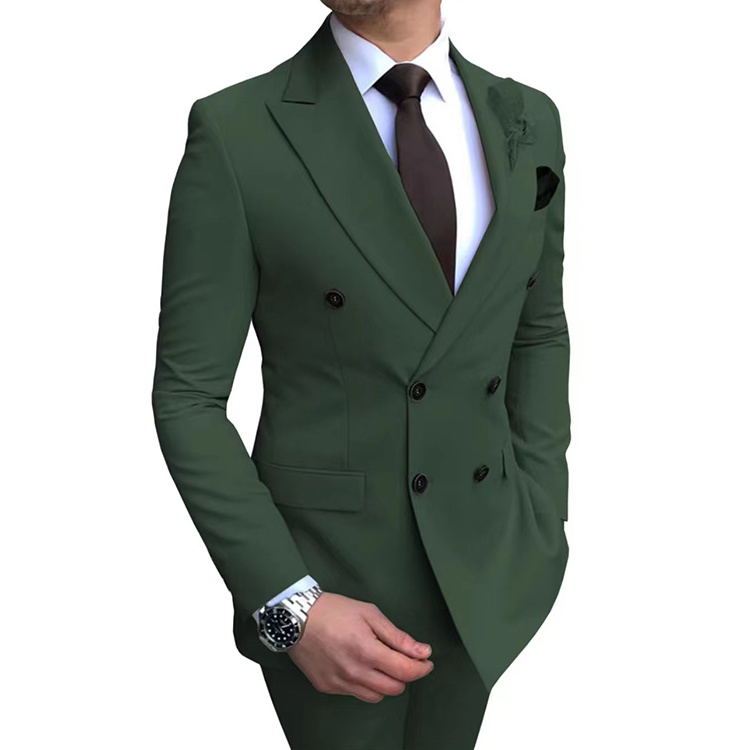 New custom suit high-end business suit fashion double-breasted suit