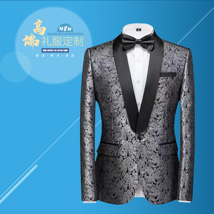 Advanced Customization Shawl Lapel Single Breasted 2 pieces business wedding men's suits & blazer