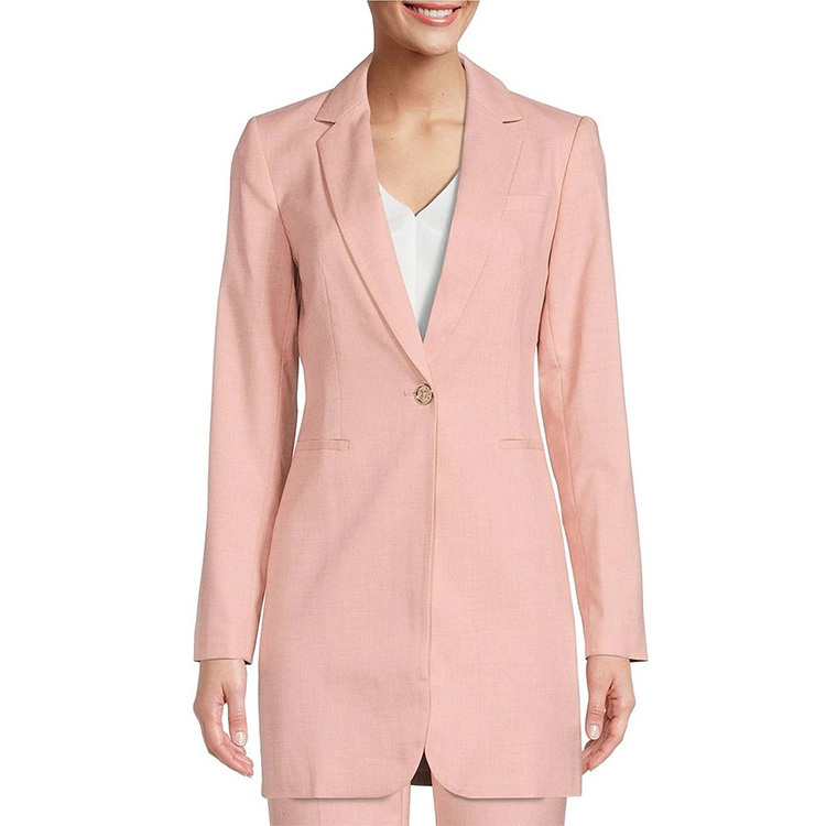 tailored suit for woman lady pink and yellow suit