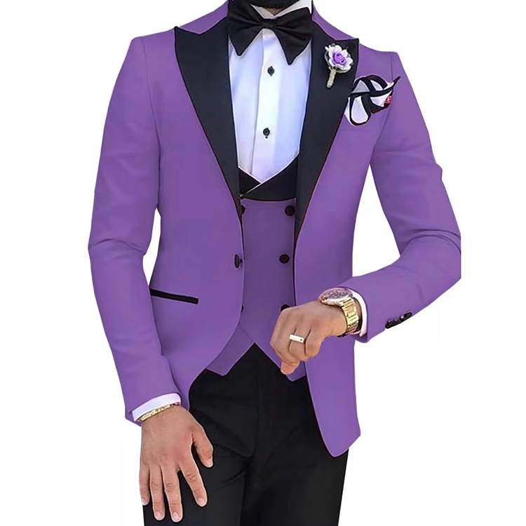 2024 wedding bespoke formal high quality slim fit tuxedo men suits 3 pieces