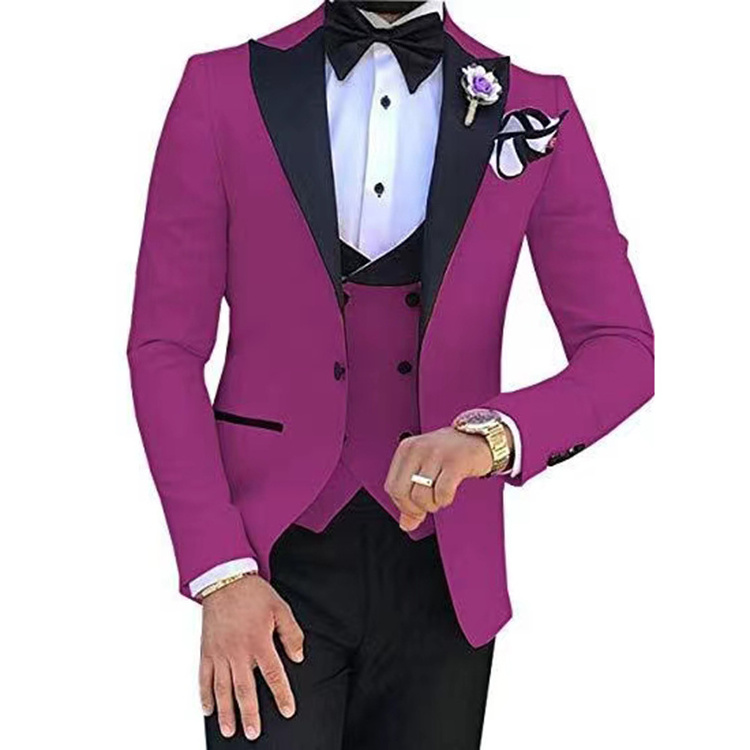 costume homme pour mariage italian high quality mtm suit 3 piece slim fit wool wedding suit for man