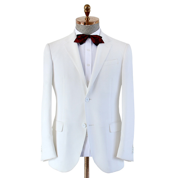 Made to measure White wedding bespoke tuxedo men suits 3 pieces