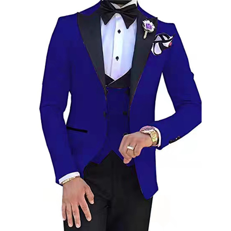 costume homme pour mariage italian high quality mtm suit 3 piece slim fit wool wedding suit for man