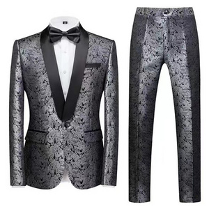 Advanced Customization Shawl Lapel Single Breasted 2 pieces business wedding men's suits & blazer