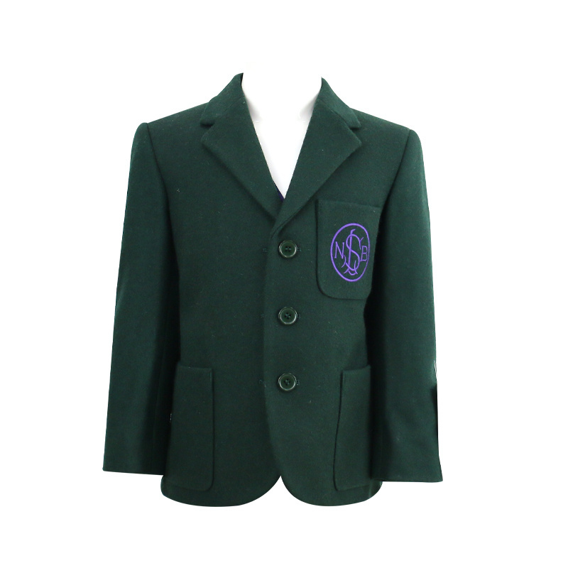 Hot Product kids Green classic school uniform custom wool fabric boys school uniform