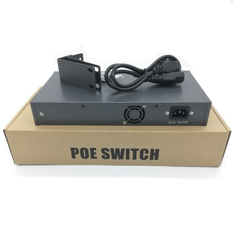 SDAPO Factory OEM ODM PSE1816GSR V2.0 16 Port PoE + 2TP + 1 SFP 150W PoE  Switch 48V extender 250m