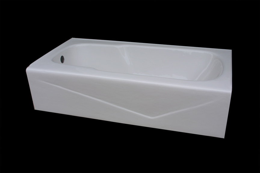 High Quality Best Design Enameled Cast Iron Bathtub with Skirt Rectangle Metal Tub for Europe American market