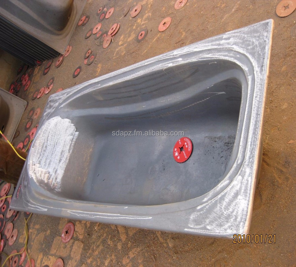 Rectangle rough cast iron bathtub no polished no enameled cast iron bathtub drop-in style for Europe market.