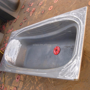 Rectangle rough cast iron bathtub no polished no enameled cast iron bathtub drop-in style for Europe market.