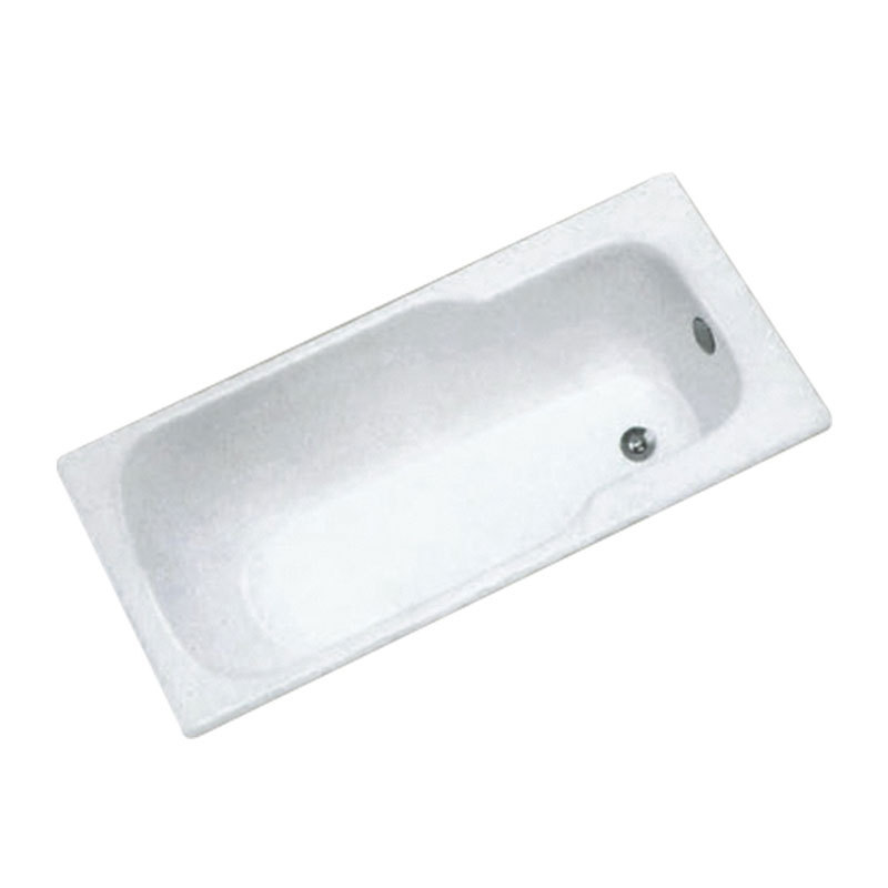 Popular rectangle drop-in cast iron enameled bathtub toilet room bathing tub shower best quality for Europe market