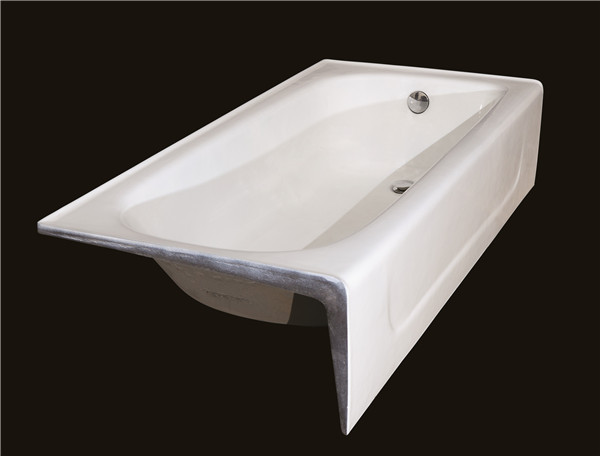 High Quality Best Design Enameled Cast Iron Bathtub with Skirt Rectangle Metal Tub for Europe American market