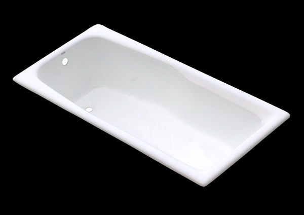 Simple built-in empty cast iron enamel bathtub rectangle metal bath 1500/1700mm bathroom appliance