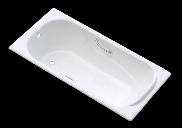 Simple built-in empty cast iron enamel bathtub rectangle metal bath 1500/1700mm bathroom appliance