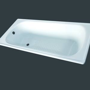 Simple built-in empty cast iron enamel bathtub rectangle metal bath 1500/1700mm bathroom appliance