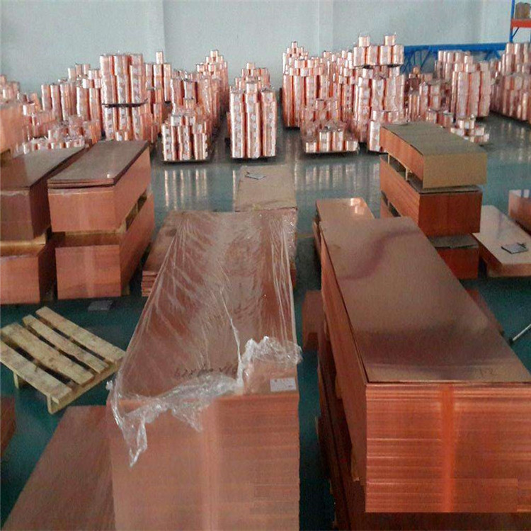 Oxygen Free Copper Sheet Copper Cathode Tinned Clad Copper Sheets Red 3mm