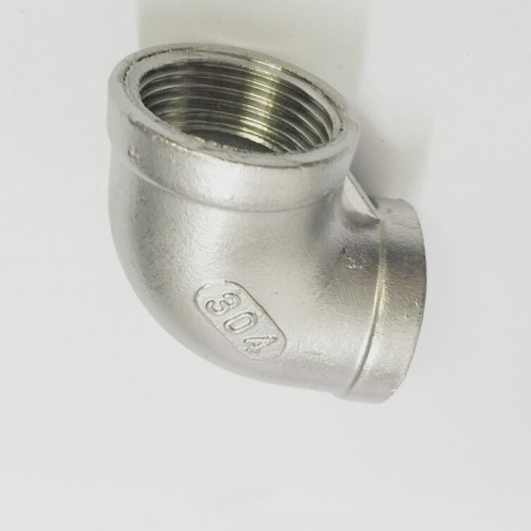 Dn50 80 100 304 Stainless Steel Screwed Threaded 90 Degree Equal Elbow