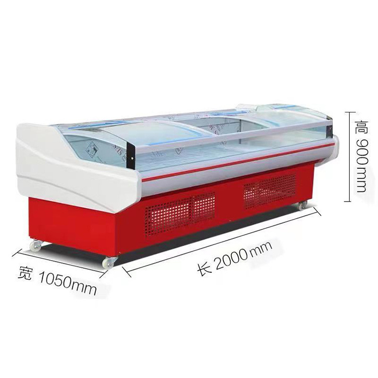 Supermarket Commerical Meat Display Freezer Fish Counter