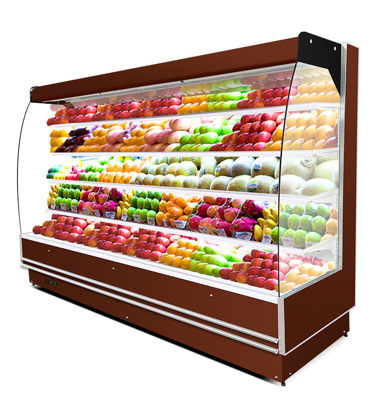 Custom Refrigerator Supermarket Fruit Display Fridge Freezer Vegetables Chiller Refrigerator With Good Quality