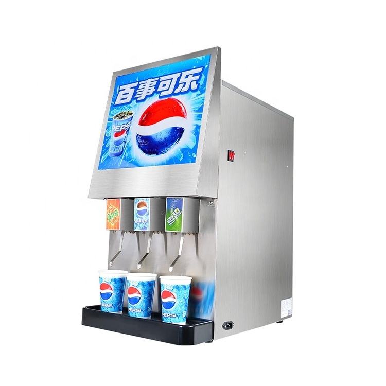 3-valve or 4-valve Carbonated Lemon Flavored Soda Beverage Making Machine/ Cold Drink  Fountain Dispenser Vending Machine