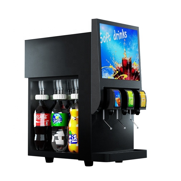 3-valve or 4-valve Carbonated Lemon Flavored Soda Beverage Making Machine/ Cold Drink  Fountain Dispenser Vending Machine