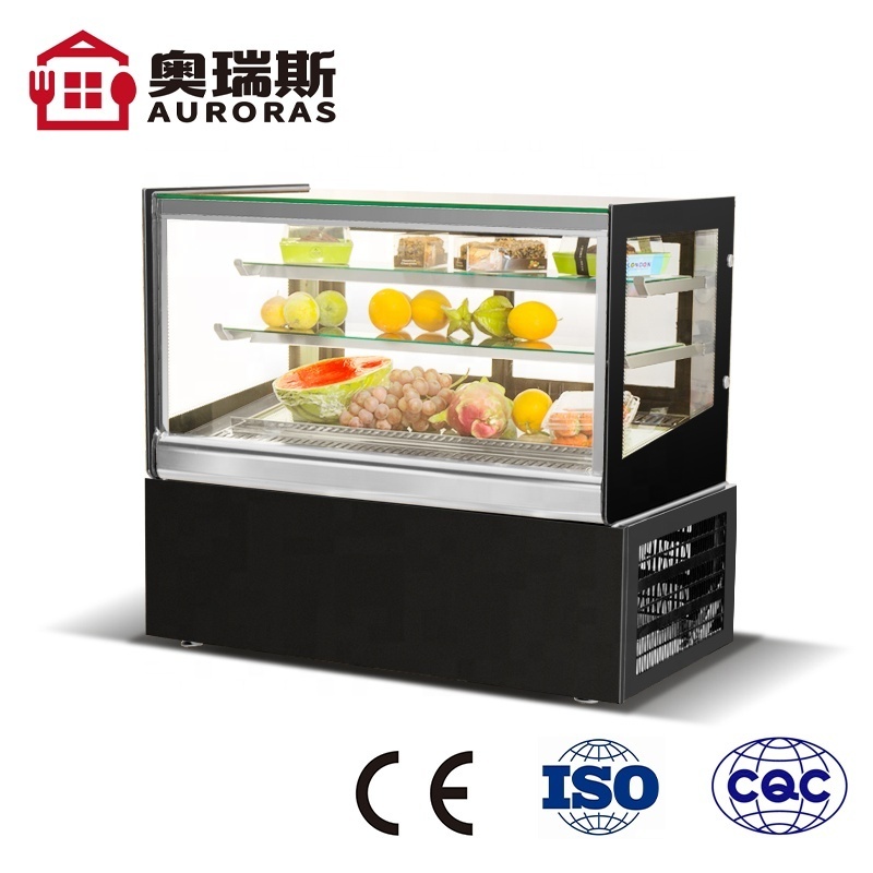 Curved Chiller Pastry Showcase Refrigerator 3 Tier Stand Bakery Freezer Fridge Cake Display