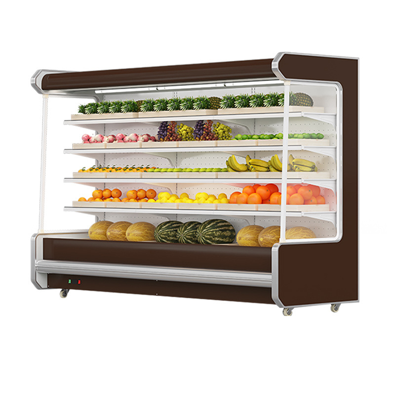 Custom Refrigerator Supermarket Fruit Display Fridge Freezer Vegetables Chiller Refrigerator With Good Quality