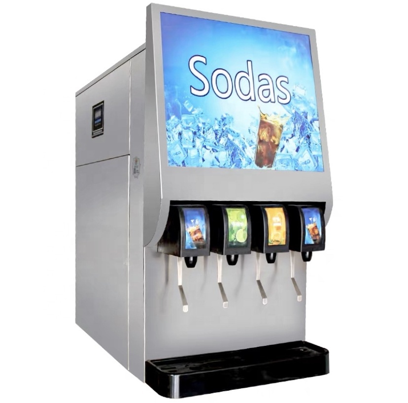 4-valve carbonated beverage cup machine cola machine commercial refrigerated juice machine fully automatic