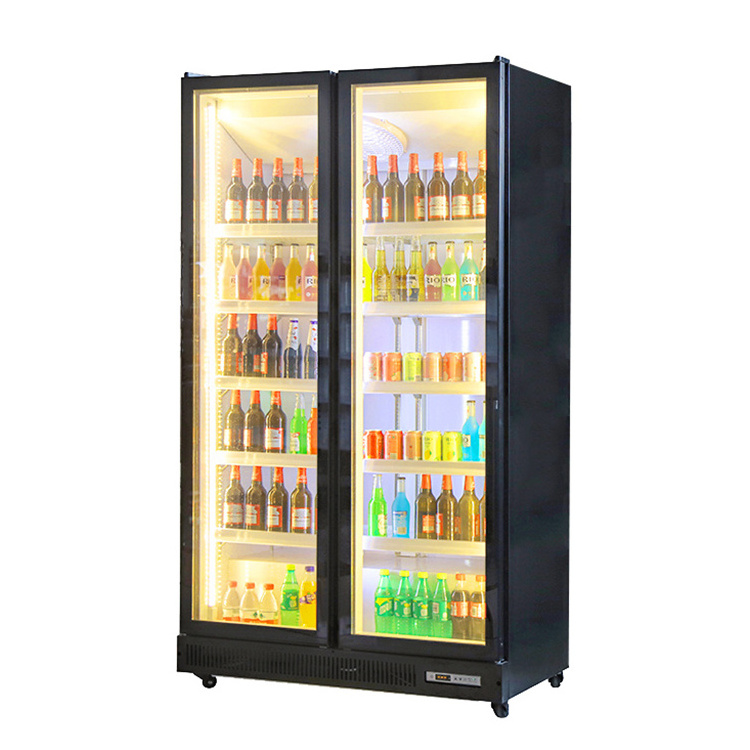 Beverage display cabinet with glass door refrigerator Commercial refrigerator with glass door vertical freezer