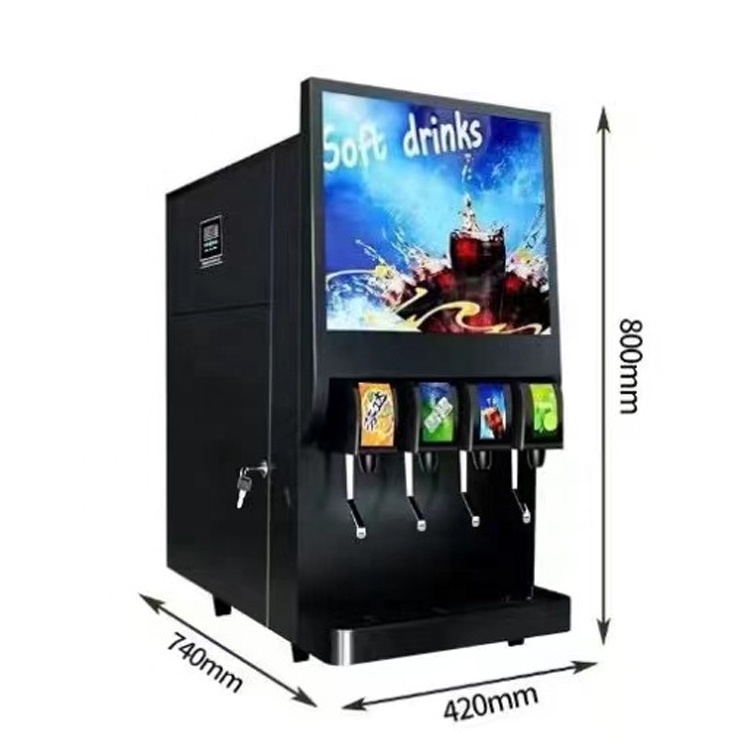 4-valve carbonated beverage cup machine cola machine commercial refrigerated juice machine fully automatic